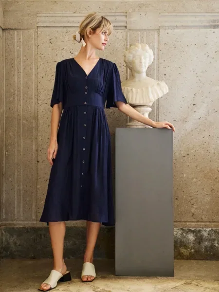 Rochie Marisse de costum albastru