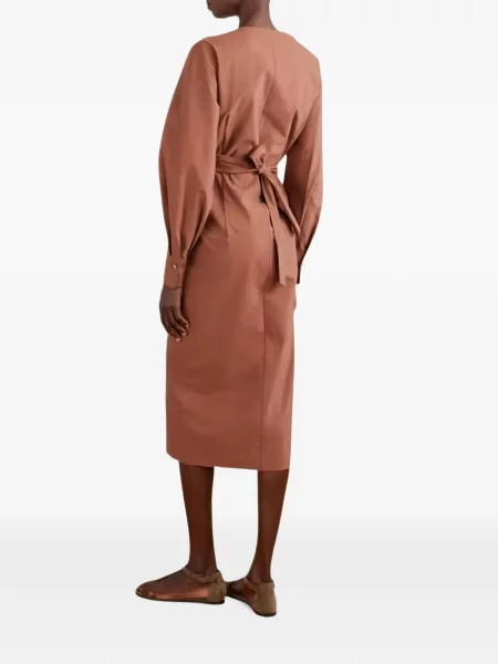 Lung rochie midi Brunello Cucinelli plic maro