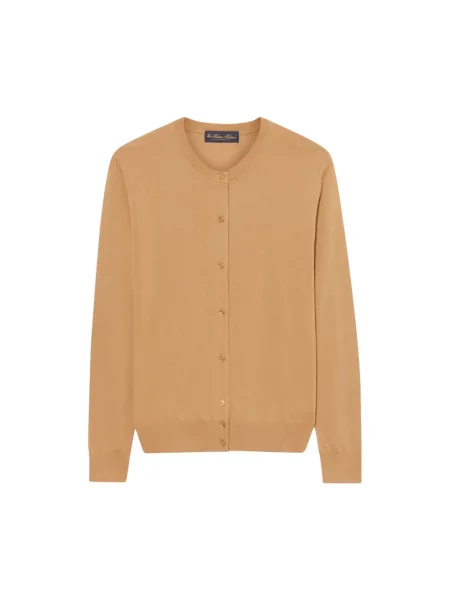 Sweter Brooks Brothers wełniany brązowy