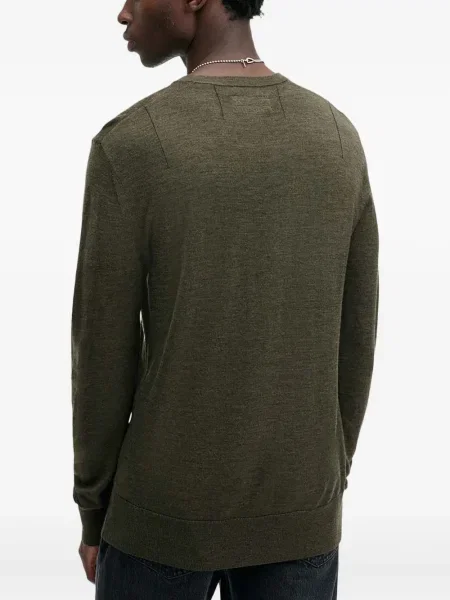 Pulover Allsaints de lână cu decolteu rotund verde
