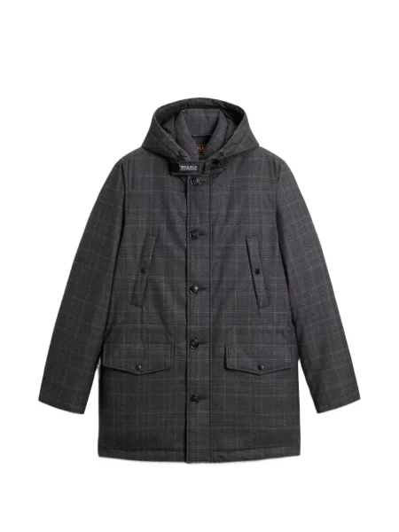 Καρό μπουφάν παρκά Woolrich γκρι