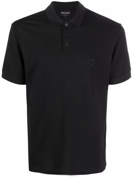 Tricou polo Giorgio Armani clasic negru