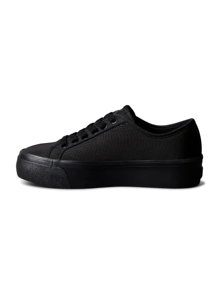 Sneakerși Calvin Klein Jeans cu șireturi din dantelă negru