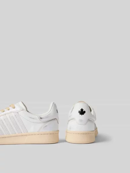 Sneakersy ze skóry naturalnej Dsquared2 białe