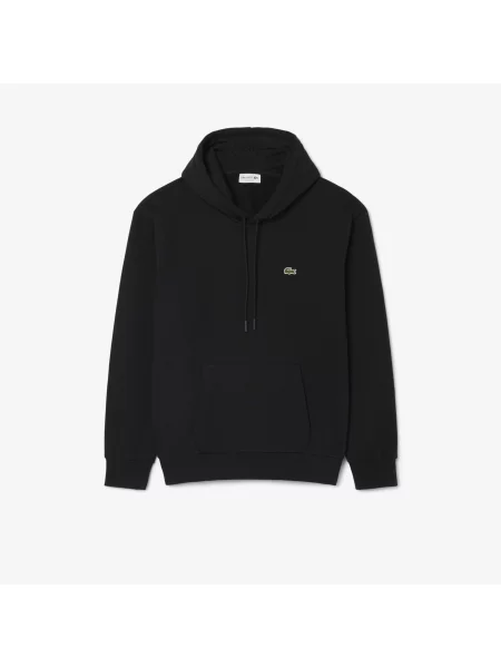 Lacoste Bluza Z Kapturem Z Dresówki czarna