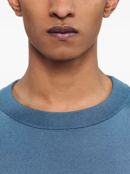 Pulover Sandro cu decolteu rotund albastru