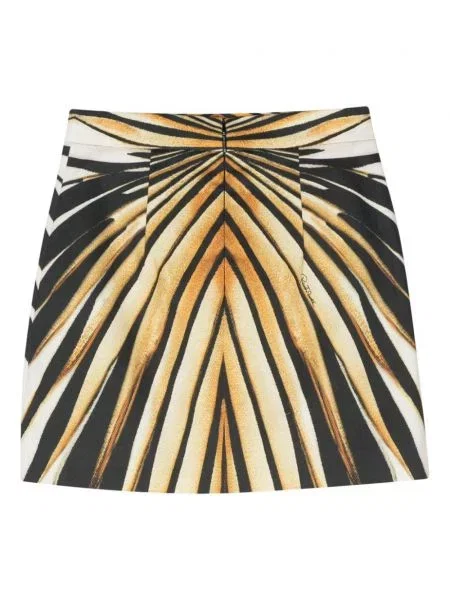 Raštuotas mini sijonas Roberto Cavalli geltona