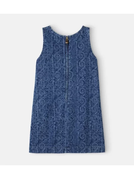 Gyerek denim ruha Versace kék