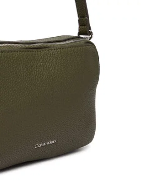 Torbica Calvin Klein Webbing 2X Strap Camera Bag Tamno zelena
