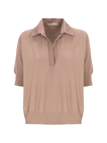 Scurt tricou polo D.exterior maro