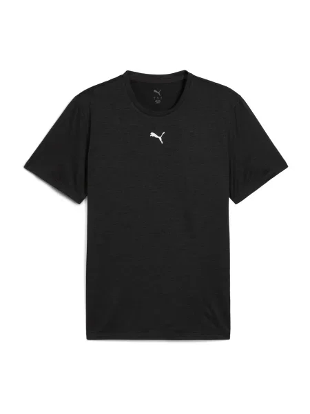 PUMA Tricou funcțional TAD ESSENTIALS HEATHER negru amestecat alb