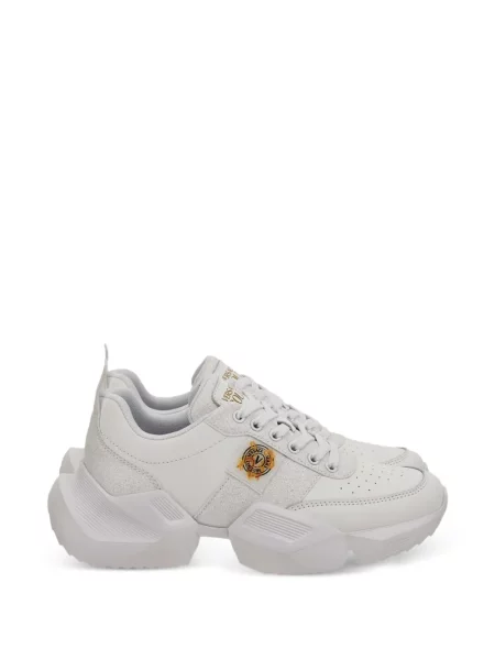 Sneakerși Versace Jeans Couture cu șireturi din dantelă alb