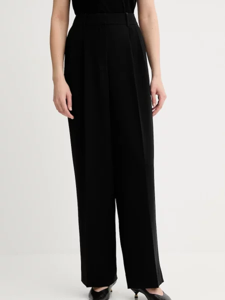 MICHAEL Michael Kors pantaloni lat high waist negru