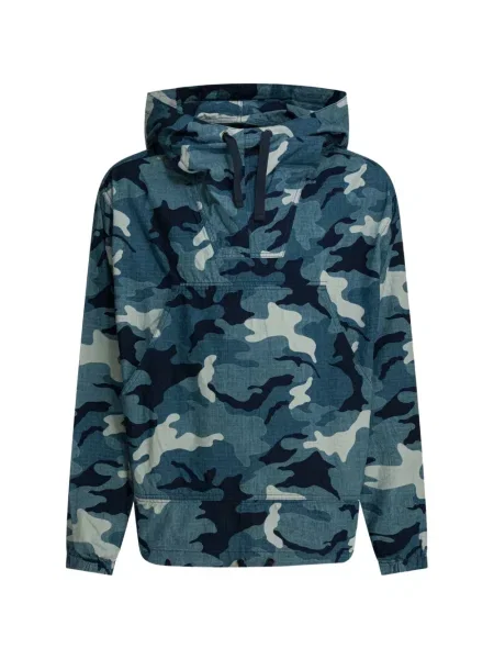 Hanorac cu glugă Beams Plus cu model camuflaj albastru
