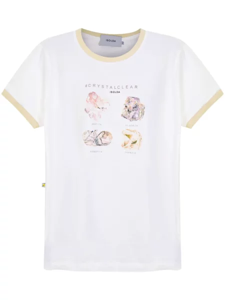 Koszulka Isolda z kryształkami biała