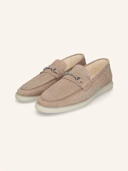 Henry Stevens Loafersy Elia beige beżowe