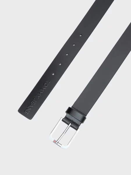 Кожаный ремень Tommy Jeans черный