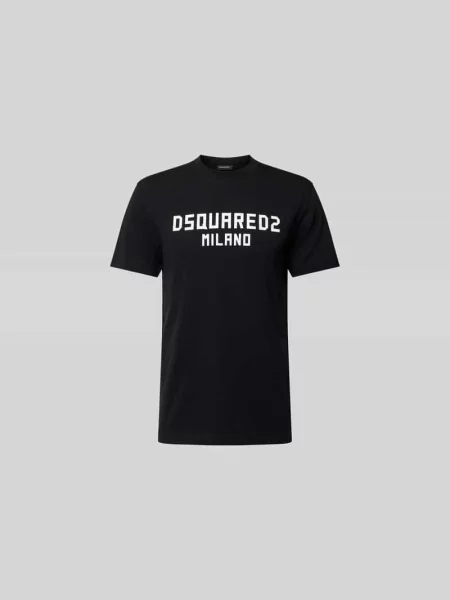 T-shirt o kroju cool fit z czystej bawełny Dsquared2 czarna