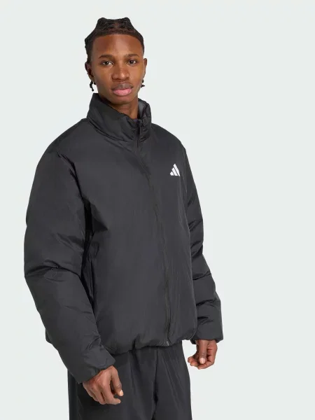 Переработанный пуховик Adidas черный