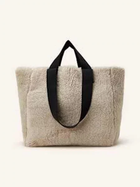 AllSaints torebka skórzana dwustronna IZZY SHEARLING brązowy