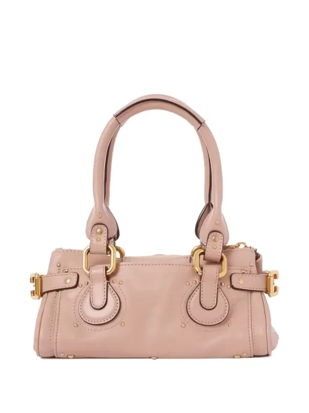 Geanta de piele Chloé din piele roz