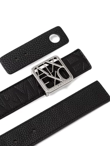 Curea Armani Exchange cu autograf negru