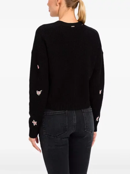 Cardigan Twinset cu model floral negru