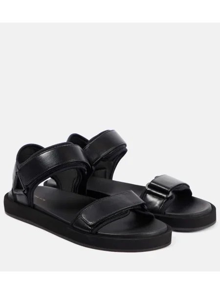 Sandale The Row din piele negru