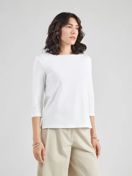 Weekend Max Mara tričko s dlhým rukávom dámske s elastanom WKDMULTIA biela