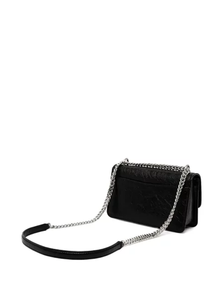 Кожено портмоне Michael Michael Kors с връзки с принт кафяво