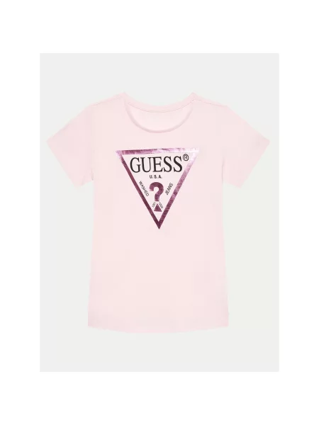 Guess Majica Regular Fit roza