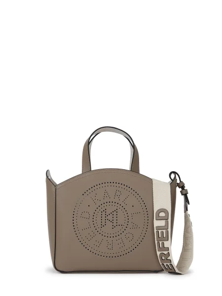 Geanta de piele Karl Lagerfeld din piele gri