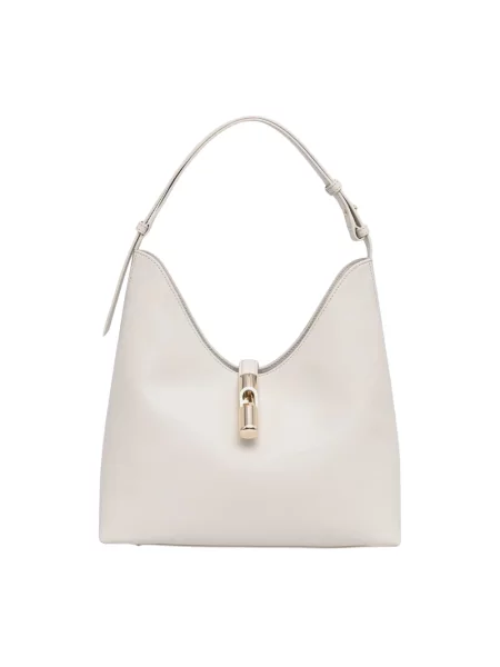 Furla torebka hobo skórzana biała