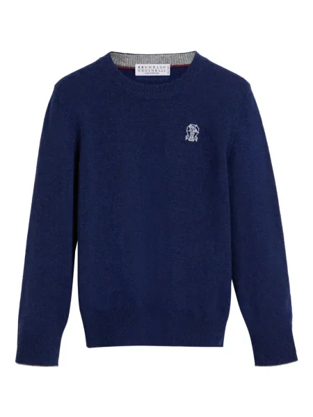 Sweter dziecięcy Brunello Cucinelli niebieski