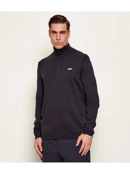 BOSS GREEN Pulover KN_Ever-X QZ gri