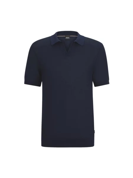 Koszulka polo Boss niebieska