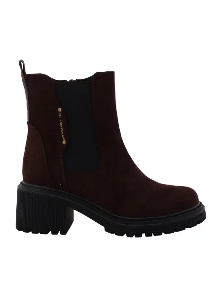 TOM TAILOR Botine maro negru