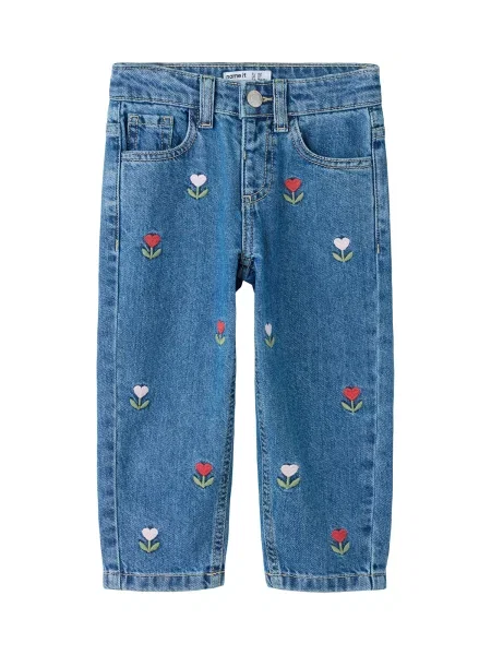 NAME IT Jeans NMFBELLA albastru denim / verde roșu