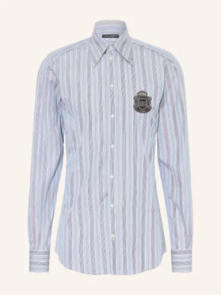 Dolce & Gabbana Koszula O Kroju Extra Slim Fit blau granatowa