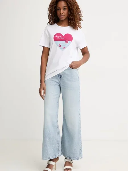Liu Jo Tricou Love in the sun alb