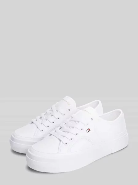 Sneakersy z prawdziwej skóry Tommy Hilfiger białe