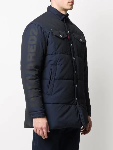 Palton Dsquared2 cu imagine albastru