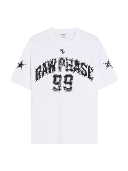 Bershka Majica črna / off-bela bela