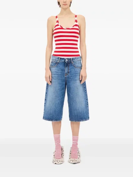 Pantaloni scurți din denim Msgm albastru
