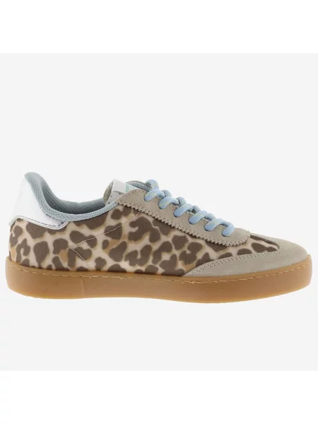Pantofi Victoria cu imagine cu imprimeu animal print bej