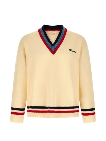 Pulover Marni cu broderie cu decolteu în V