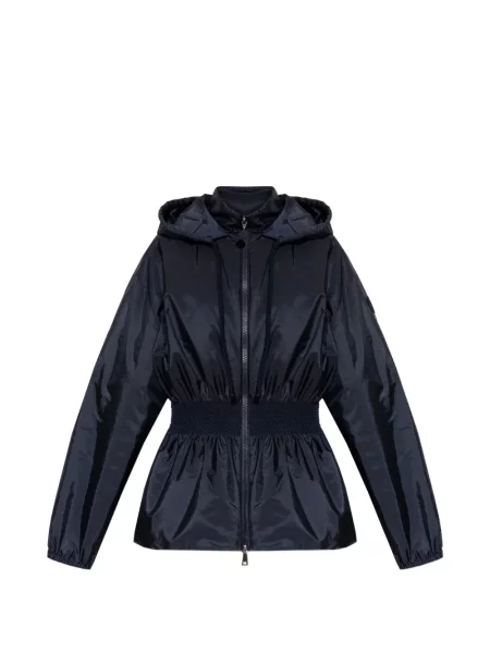Geacă Moncler cu glugă albastru