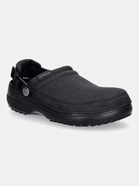 Crocs natikače Classic Crafted Vegan Suede Cg crna