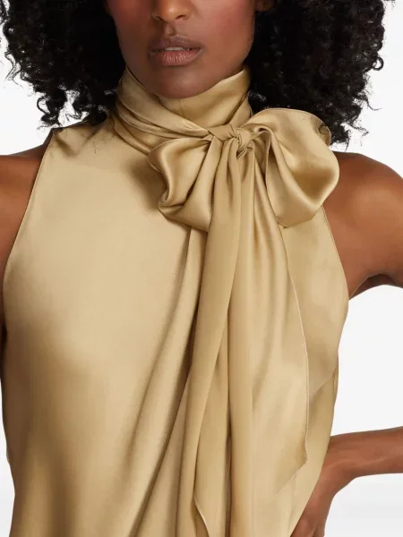 Топ Ralph Lauren Collection с панделка с драперии