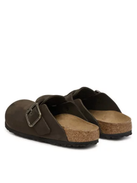 Pantofle Birkenstock s přezkou hnědé